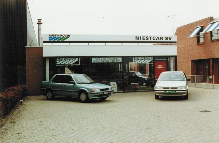 austin rover dealer opening showroom 1985 heemskerk niestcar joop niesten