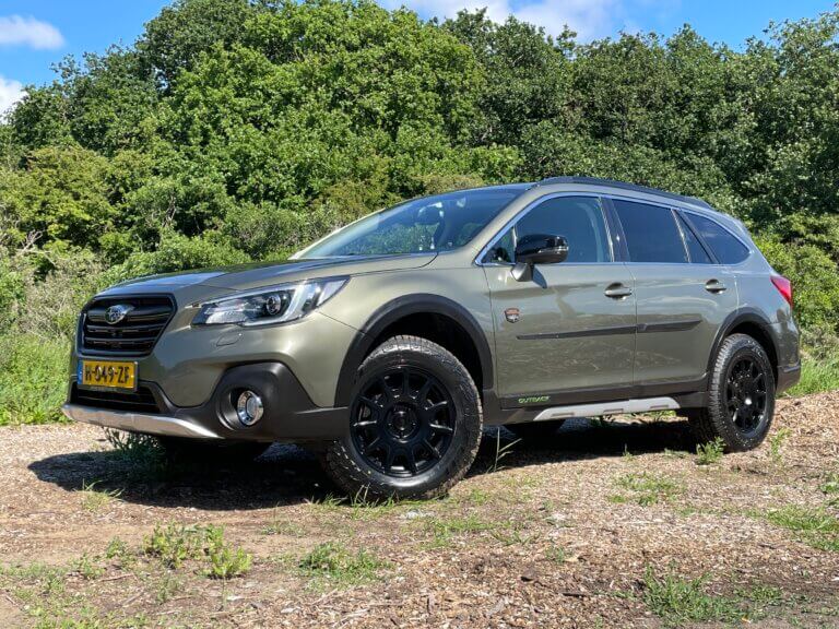 Subaru Outback advance X, voorzien van readylift liftkit bij niestcar Heemskerk. Adventure in Nederland. Subaru Wilderness