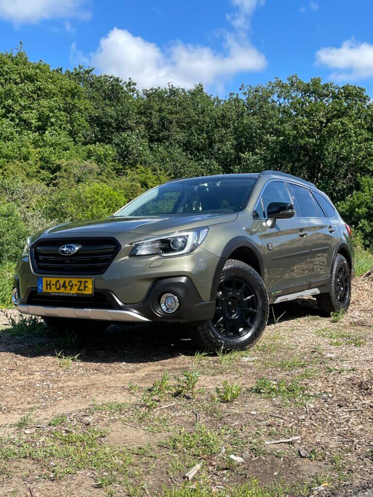 Subaru Outback advance X, voorzien van readylift liftkit bij niestcar Heemskerk. Adventure in Nederland. Subaru Wilderness